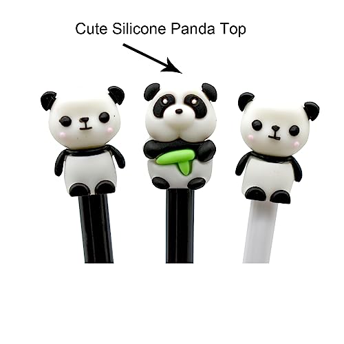 12 bolígrafos de gel Panda adorables para escuela miniatura 3
