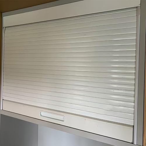 Pull Down Tambour Door for Cabinet, A Small Hanging Cabinet Tambour Doors, Retractable Roller Doors for Kitchen Cupboard Vanity Cabinet Entertainment Center(20x20(50.8x50.8cm))