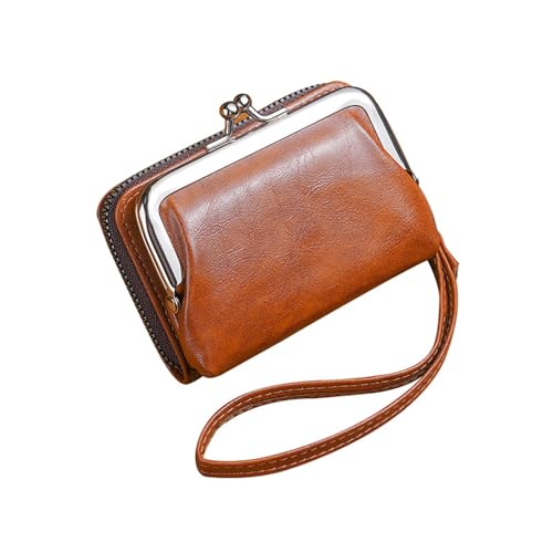 Women's Leather Wallet with Zipper RFID Blocking Organizer Multi Card Slots Button Snap Coin Purse Slim Travel Cardholder