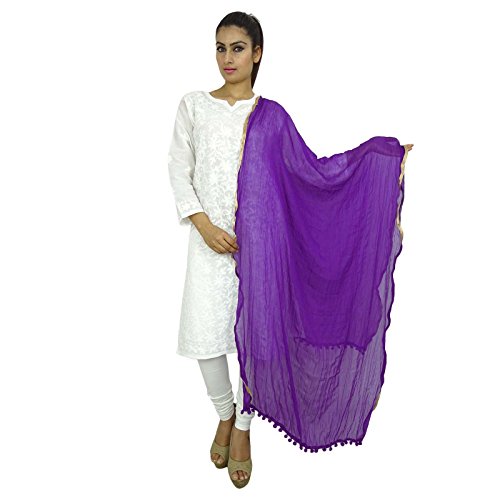 Indian Dupatta Neck Wrap Viscose Chiffon Long Stole Chunni Throw Tassel Scarf4