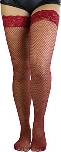 Image of ToBeInStyle Women's Timeless Backseam Fishnet Stocking