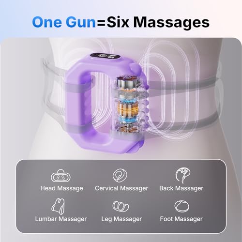 Image of MERACH Vibration Plate for Lymphatic Drainage, 6-Level Portable Cordless Vibration, Multifunctional Full-Body Fascia Ring, Deep Tissue Percussive Massager for Weight Loss, Gift for Women