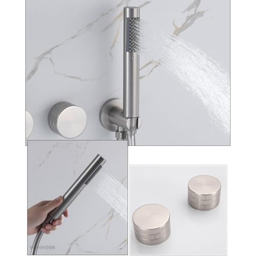 Mitigeur de baignoire avec douche noir double levier et flexible universel
