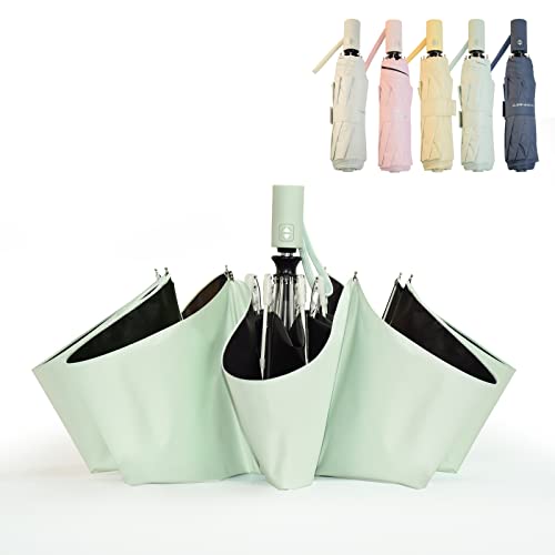 Sy Compact Travel Umbrella Windproof Automatic Lightweight Compact Umbrellas For Women And Men Easy Carry (Mint Green) #TOP1