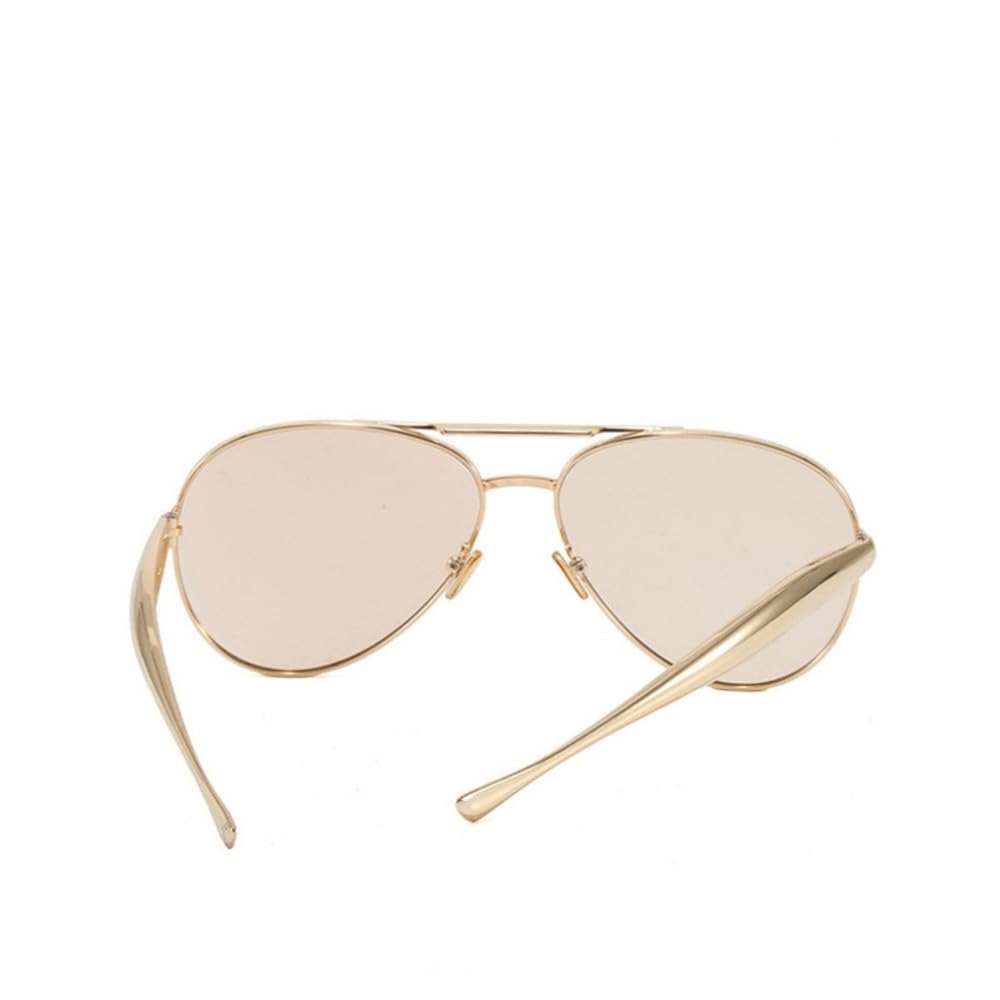 Gafas de sol metálicas retro lisas estilo moda urbana femenina de tendencia Sung