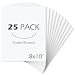 Mat Board Center, Pack of 25 8x10 1/8 White Foam Core Backing Boards