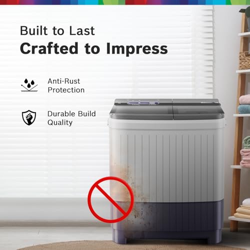 Image of Bosch 8 kg 5 Star Semi-Automatic Top Loading Washing Machine (2025 Model, WJP802L0IN, 3 Wash Programs, Anti-Rust Body, 1300 RPM Spin Speed, Peacock Blue, 2 Years Comprehensive Warranty)