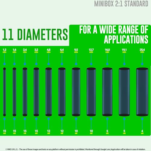 MarketConnect® Schrumpfschlauch Ø 3,2 mm, L 15m • GRAU • MINIBOX 2:1 STANDARD
