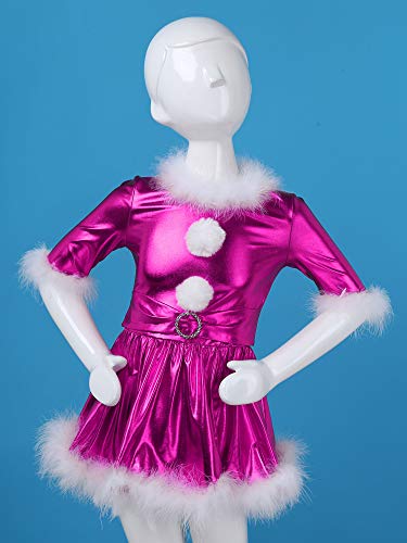 Disfraz de danza metálico para niñas color rosa talla 10 miniatura 5