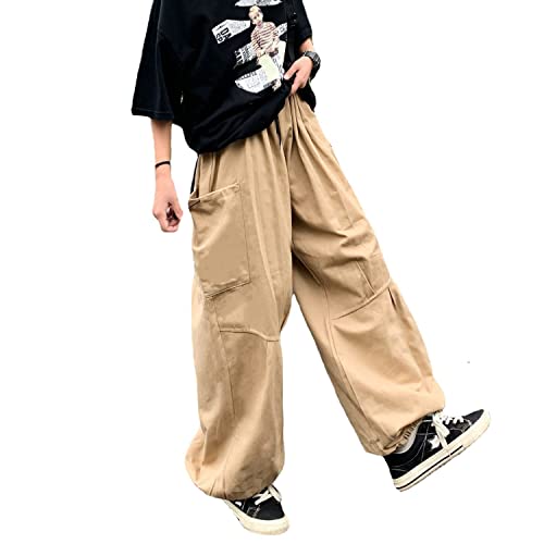 Gothic Harajuku Cargo Pants Y2K Women Wide Leg Joggers Hippie Streetwear Loose Baggy Trousers