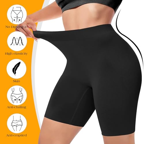 2 Pack Slip Shorts for Women Under Dresses, Seamless Anti Chafing Shorts Women, Smooth Boy Shorts Underwear Summer2
