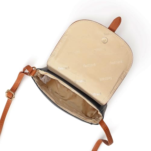 Image of Fastrack Puff Sling with Detachable Pouch | Faux-Leather Women's Handbags | Sling for Casual Carry