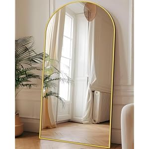 Antok Full Length Mirror, 71″x28″ Floor Mirror, Floor Standing Mirror for Bedroom Living Room Cloakroom, Gold