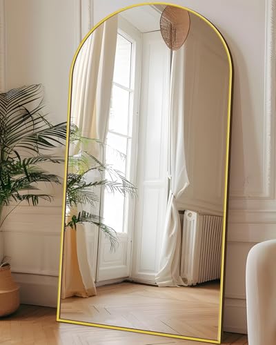 Antok Full Length Mirror, 71"x28" Floor Mirror, Floor Standing Mirror for Bedroom Living Room Cloakroom, Gold