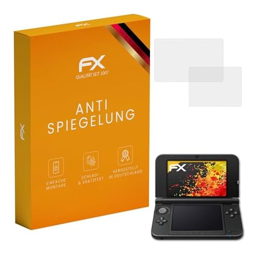 atFoliX Película Protectora compatible con Nintendo 3DS XL 2012 Lámina Protectora de Pantalla, antirreflejos y amortiguadores FX Protector Película (Set de 3)