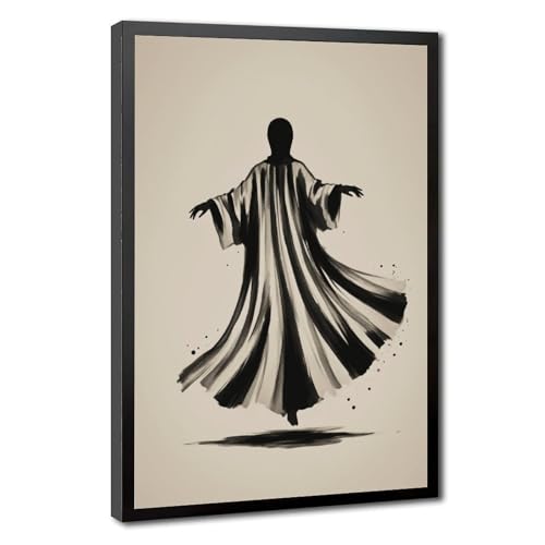 Poster portrait de danseuse de ballet déco murale toile encadrée pour salon et chambre