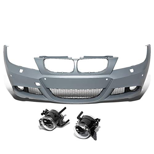 DNA MOTORING BUMP F E90 LCI M Tech Parachoques delantero + PDC + luz antiniebla [compatible con modelos BMW E90 09 11]