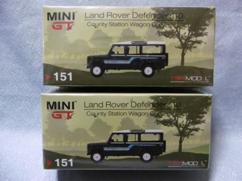 MINI GT Defender 110 County Station Wagon Grigio 151 Maniglia sinistra e destra, confezione da 2