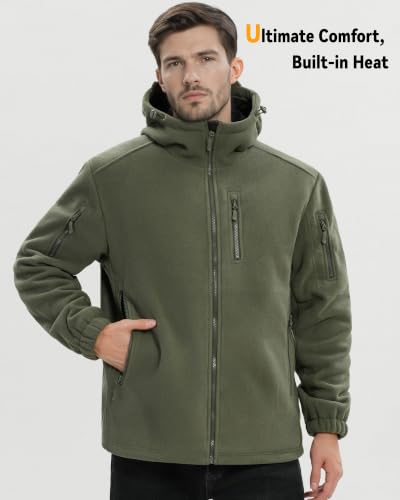 Image of Wulcea Graphene Heated Fleece Jacket for Men 12V Fast Charge 18400mAh Large Capacity