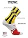 TCK Maryland Flag Crew Socks (White, X-Large)