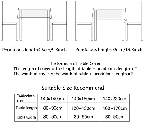 Nappe Rectangulaire en Coton et Lin Lavable Qualité Supérieure 90x90cm