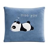 DreamCat'sクッション日本製 座布団・背当て対応 ふわふわ もちもちの触感 ボリューム感 洗える だきまくら 6色選べる 46x40cm ソファークッションカバー1枚付き (ブルー)