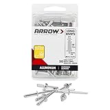 Arrow Fastener RLA3/16IP Long Aluminum 3/16-Inch Rivet, 50-Pack