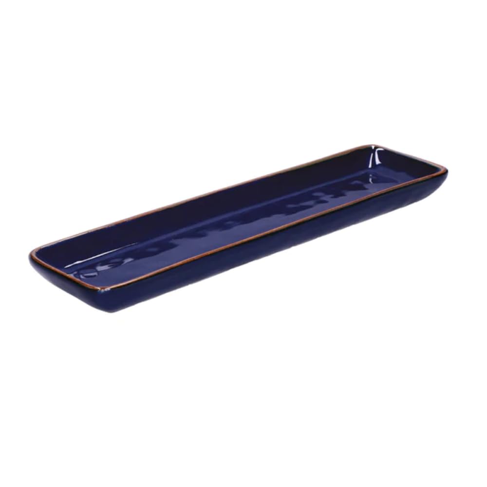 Rose&Tulipani Concerto (Blue Indigo) Cobalto Rectangular Tray 32X8 cm