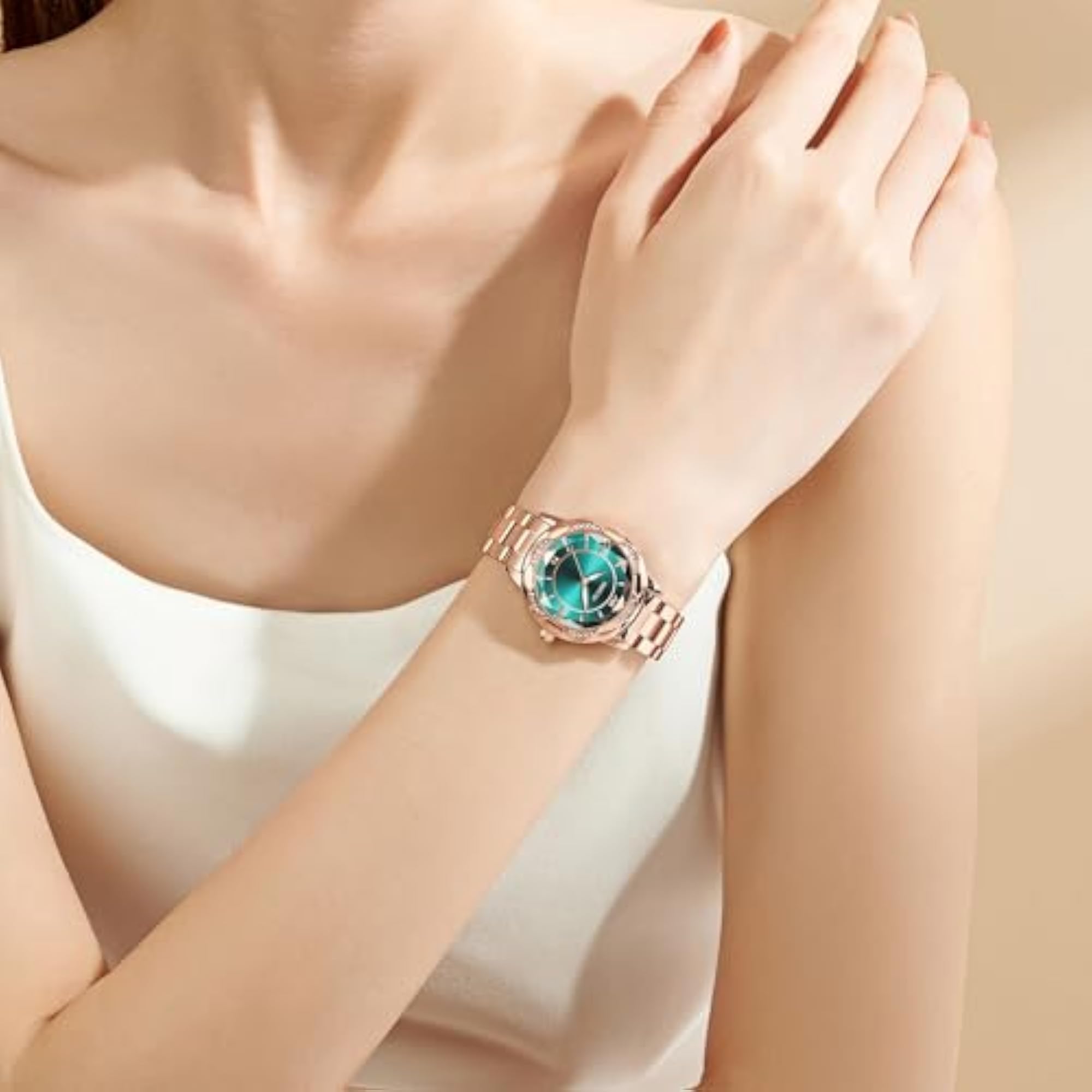 Women's Rose Gold Luxury Analog Watch, Gift