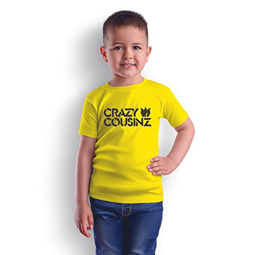 Image of Feel Good Crazy Cousins Family Matching Cotton Multi Colored Printed T-Shirt