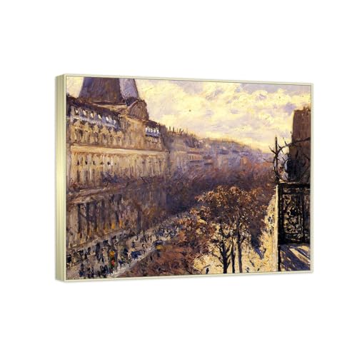 Tableau Gustave Caillebotte pour sublimer un mur de salon vide cadre champagne inclus 60x70