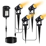 💡【Wasserdichte Niedervolt-Strahler】 Diese LED-Außenstrahler mit Stecker, wasserdichter Qualität IP65, sind stark im Regen und können das ganze Jahr über verwendet werden.