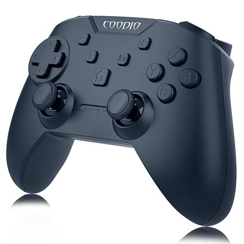 COODIO Pro Controller for Switch, Nintendo Switch Pro Controller [Turbo] Dual Shock Bluetooth Wireless Controller For Nintendo Switch, Dark Blue