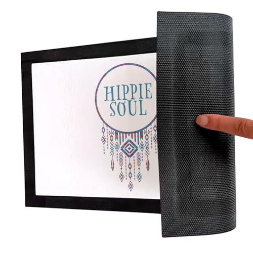 Paillasson Blanc Hippie Soul L'Âme d'un Hippie Culture 70's 75x50cm