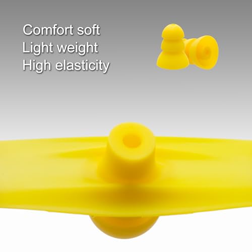 Klowcok Eartips para Elgin Discord Gen 3/Discord Gen 2/Rumble/Rumble Wired | Tapones de silicona, Reemplazo, Triple Flange, 8 pares (Amarillo 4/Negro 2/Naranja 2) miniatura 3