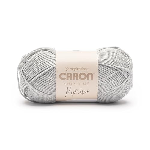 Image of Caron Simply Me Merino Soft Yarn for Crocheting, Gray Willow, 3-Pack