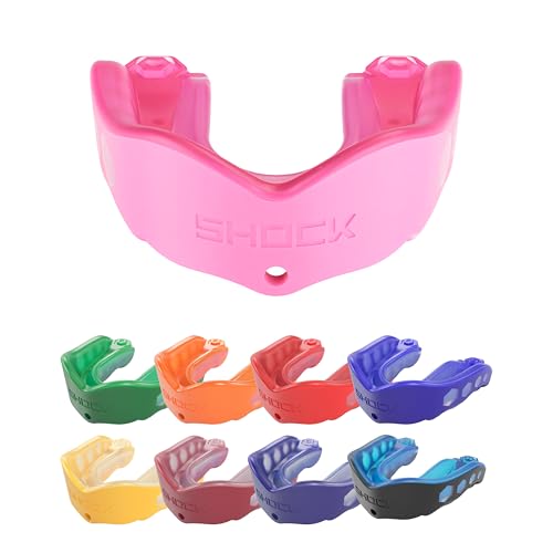Shock Doctor Mouth Guard Sports, Hockey, Lacrosse, Baseball, Wrestling Moutguard, Gel Max Heavy Duty Protection & Custom Fit, Football Mouth Guard with Strap, Adult & Youth Mouthguard