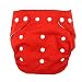 dzt1968 1pc Best Seller Cloth Nappy Reusable Washable Baby Cloth Nappies Diapers (Red)
