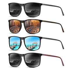 (4 Pack) Black/Brown/Ice Blue/Black Red