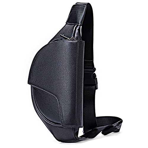 Sac banane rétro en cuir véritable de haute qualité pour hommes