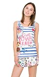 Desigual Damen Blue Summer, 5013, L/XL T-Shirt, Türkis (Turquesa), X-Large (Herstellergröße