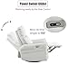 espidoo Power Swivel Rocker Recliner Chair: 270° Swivel & Electric Reclining with USB Ports - Modern Nursery Glider for New Parents & Baby Care in Living Room Bedroom