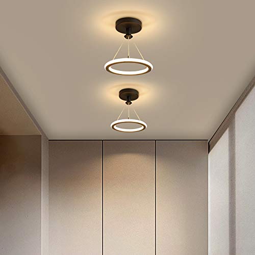 Lampe suspendue LED ronde dorée pour éclairage intérieur de maison moderne - 6