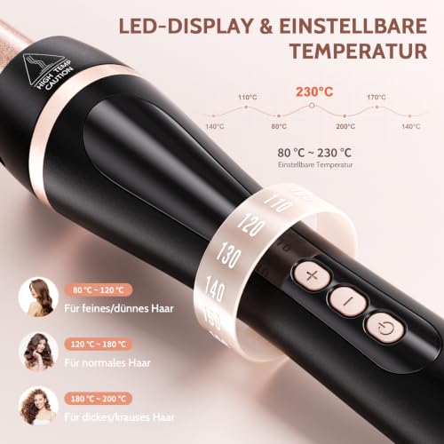 Lockenstab 5 in 1 für große und kleine Locken geeignet für alle Haartypen – Ansicht 3
