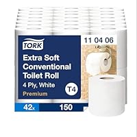Tork extra weiches Kleinrollen Toilettenpapier Weiß T4, Premium, 4‑lagig, 42 נ150 Blatt, 110406