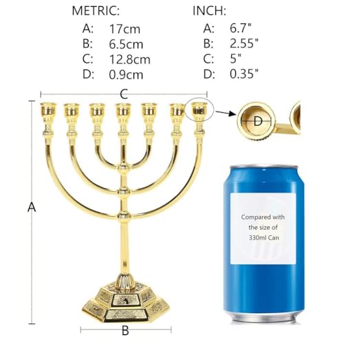 Menorah à 7 branches pour illuminer vos célébrations de Hanoukka