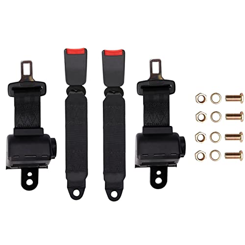 Cartroller General Retractable Golf Carts Seat Belt for EZGO TXT, Golf Cart, Club Car DS and Yamaha Compatiable (Set of 2)