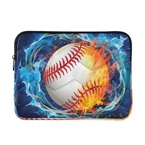Funda para portátil Baseball on Fire 13-14 pulgadas impermeable miniatura 1