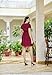 SARJANA Womens Solid Color Summer Short Dress V Neck Casual Beach Cover Up Sundress Free Size (US, Alpha, One Size, Regular, Regular, Free Size Fits to All, Maroon)