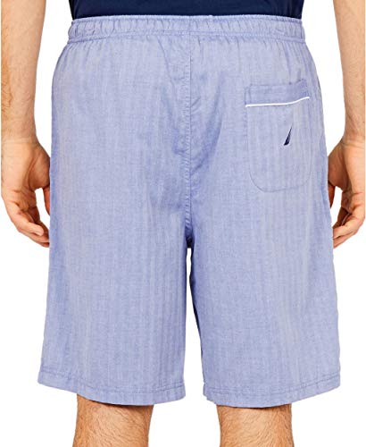 Image of Nautica Men's Soft Woven 100% Cotton Elastic Waistband Sleep Pajama Short